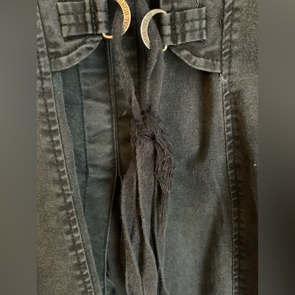 Royal Bones coat  by Daang black corset back trench coat goth y2k stretch denim - Picture 9 of 10